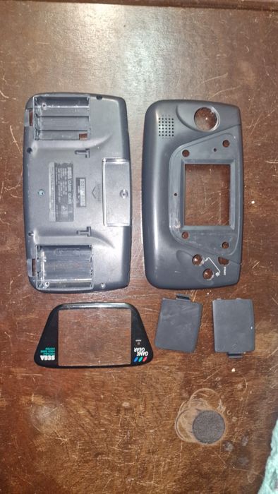 Game gear carcaça e conteúdos