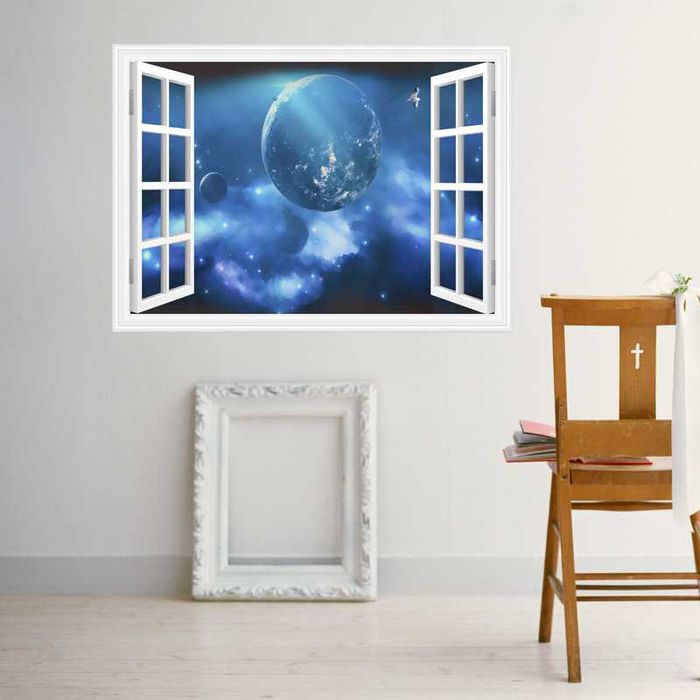 84 Naklejka na ścianę kosmos ziemia