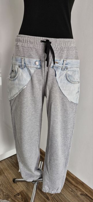Modne dresowe spodnie jeans L