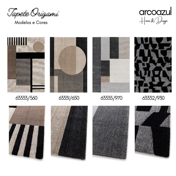 Novidade - Tapete Orgami - Varias cores e medidas By Arcoazul