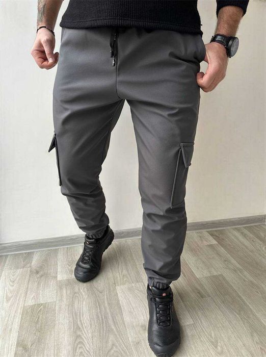 Штаны Softshell плащевка на флисе (46-56)