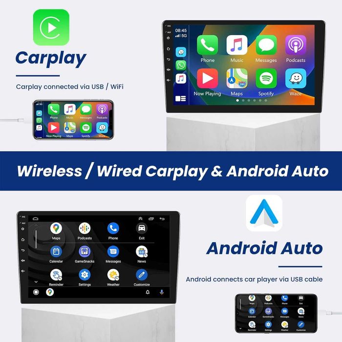 Radio Android 13 2DIN | Mercedes W211 / W219 / W209 / W463 | 9" | Wireless CarPlay / Android Auto
