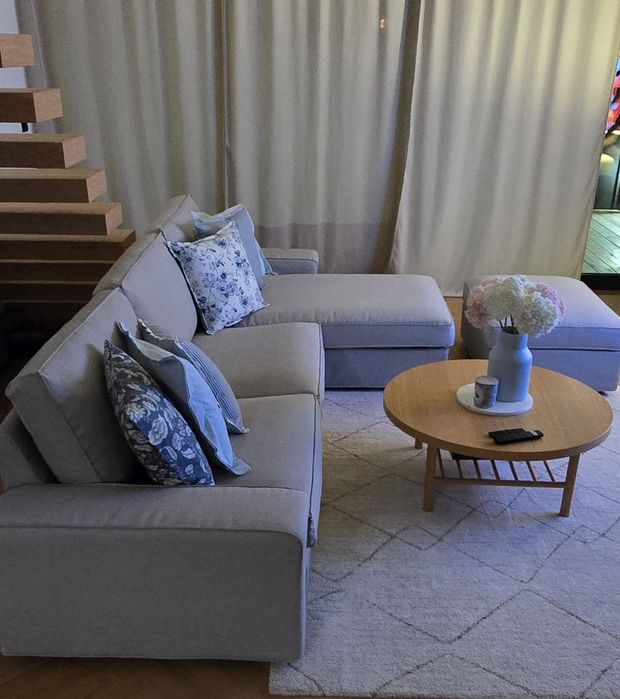 Narożnik z pufą ikea super stan !!!