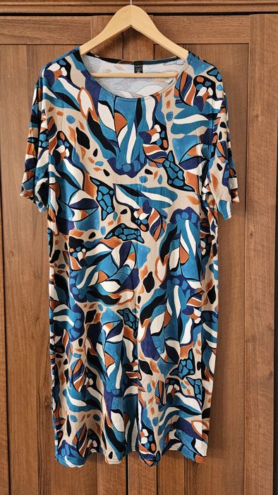 Sukienka krótki rękaw lekka 48-4XL Mabaj
