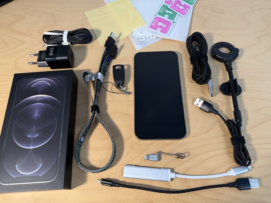IPhone 12 Pro Max 256 GB, MEGA ZESTAW !! Szary, stan idealny