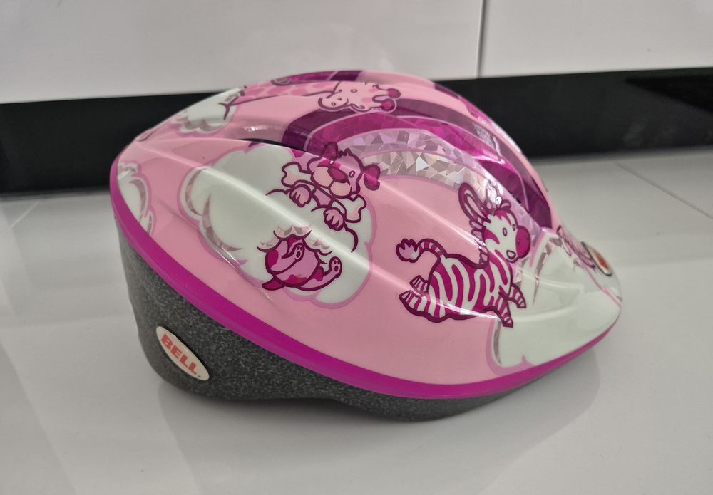 Kask rowerowy dziewczęcy M/L,  52-56 cm