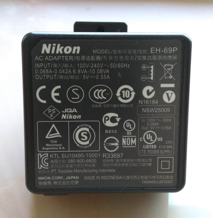 Зарядное Nikon EH-69P Оригинал