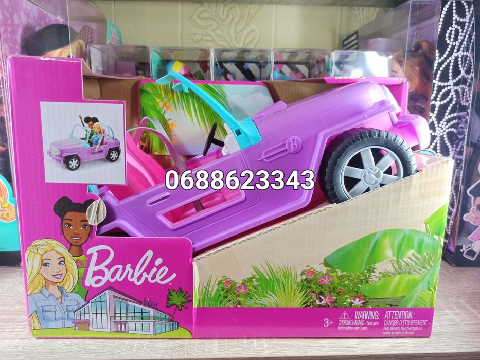 Barbie Рожевий кабріолет Барбі. Машинка ляльки Барби