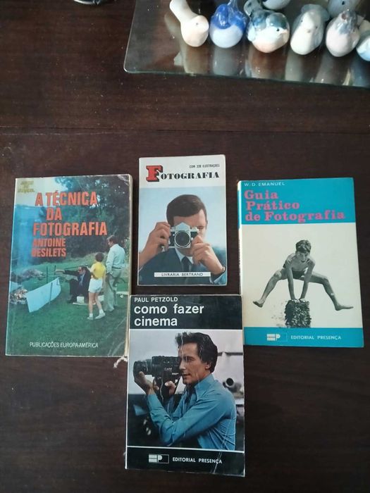3 livros antigos de fotografia