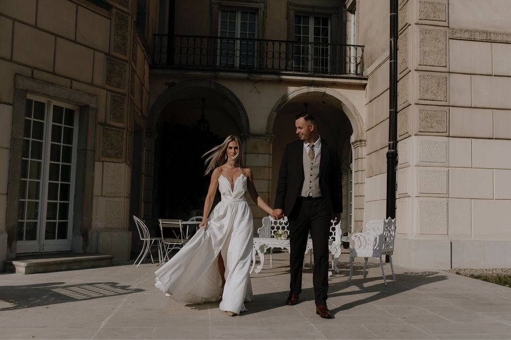 Suknia slubna z kieszeniami