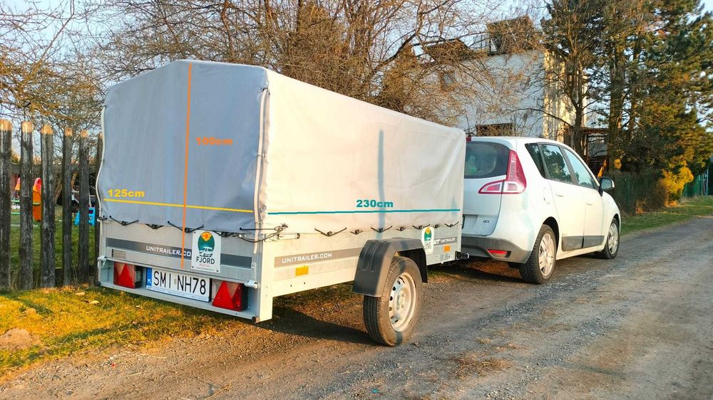 Wynajem przyczepy towarowe lekkie. Plandeka, dłużyca, wywrot. Fjord Rental