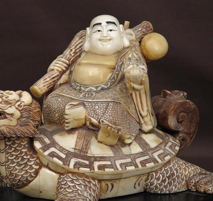 escultura oriental antiga placas de osso de búfalo de á