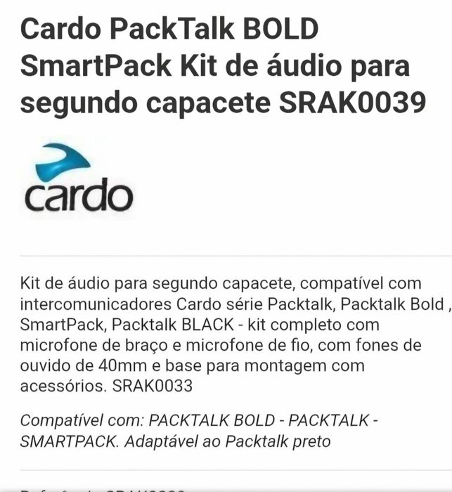 Intercomunicador  cardo
