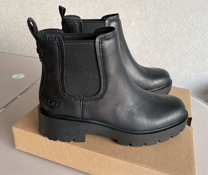 Ботинки челси UGG Угі шкіра, жіночі, waterproof, США оригінал, 36,5-37