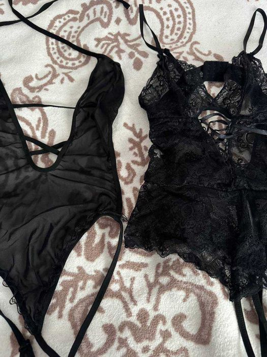 Білизна інтим боді стрінги набір підтяжки пояс панчохи сітка кружево