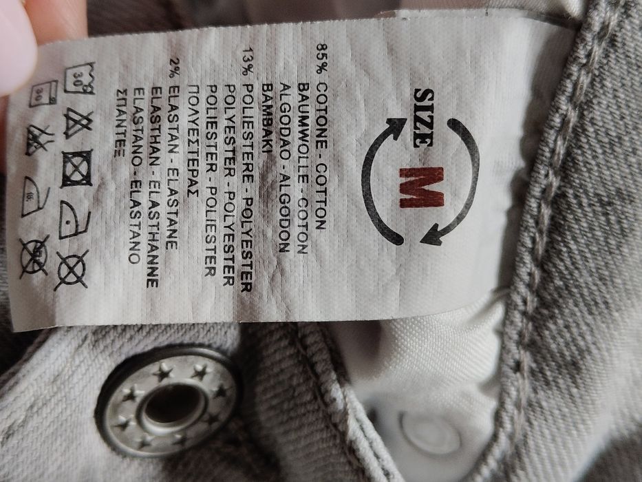 Siwe jeansy damskie 38/40
