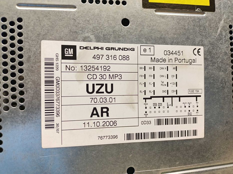 Radio CD 30 Opel Corsa D Meriva cd30 mp3 aux wylogowane