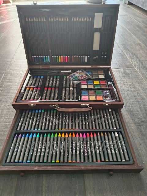 Nowy - Zestaw do malowania 150+ el. w drewnianej walizce