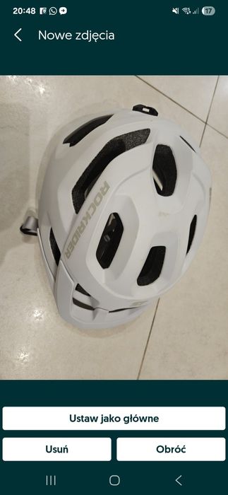 Kask Decathlon rockrider biały rowerowy 55-59 cm