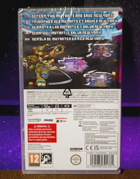 TMNT Arcade: Wrath of the Mutants Nintendo Switch gra akcji dla dzieci