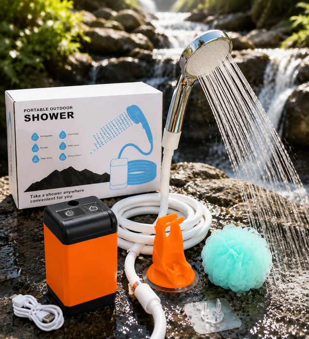 Портативний душ SHOWER акумуляторний з датчиком температури та екраном