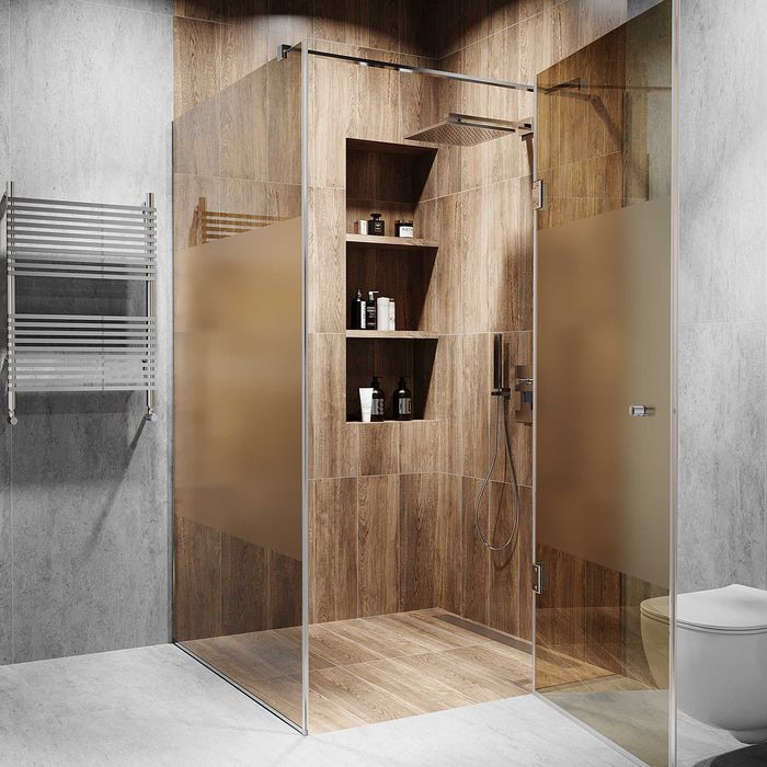 Розпашні душові кабіни зі скла на замовлення — Альфа-Глас