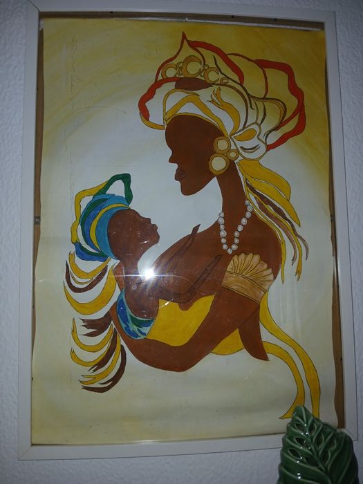 Painted canvas and frame64286588817539120