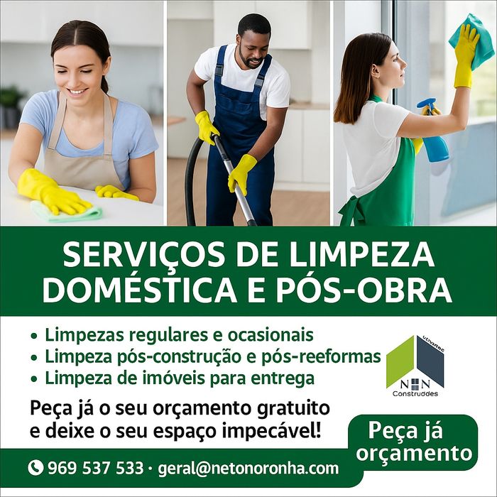 Serviços de Limpeza Doméstica e Pós-Obra – Profissionais e de Confianç