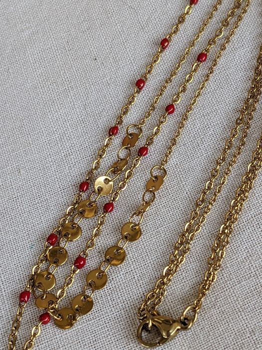 Łańcuszek, celebrytka, stal szlachetna