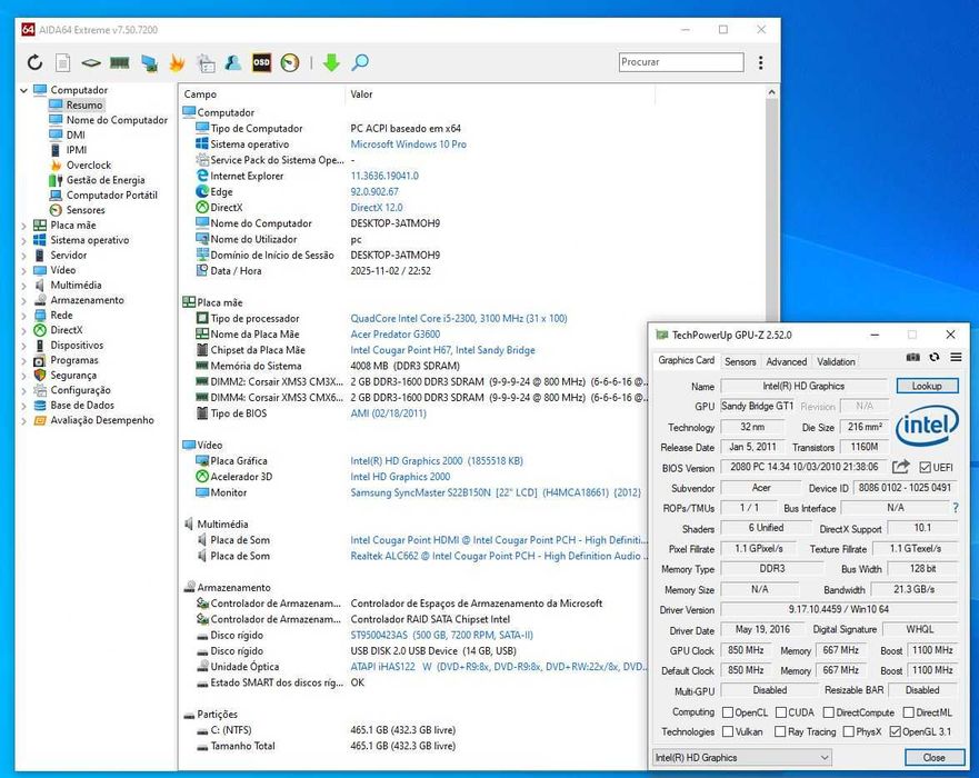 Torre Desktop Intel i5