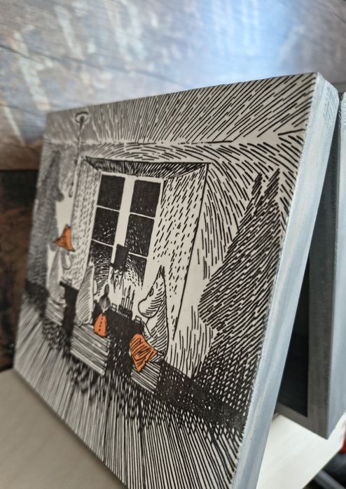 Muminki decoupage Moomin dekoracja