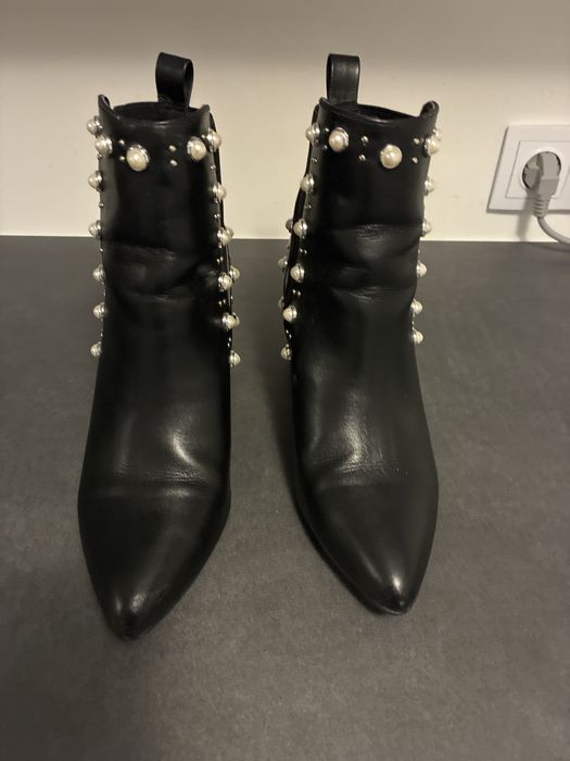 Botki damski z perelkami r.40