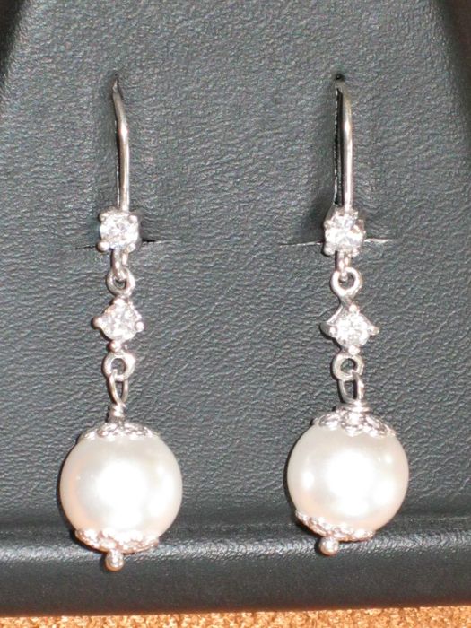 Brincos Prata Maciça de Lei 925`/.. C/Contraste