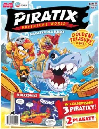 Gazetka magazyn czasopismo PIRATIX numery 1-10 + figurki Piratix Magicbox