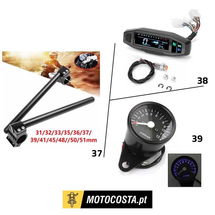Guiadores e Punhos Moto - Cafe Racer, Chopper, Bobber - MOTOCOSTA