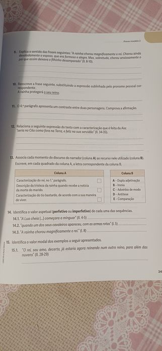 Preparação para prova final 9 ano