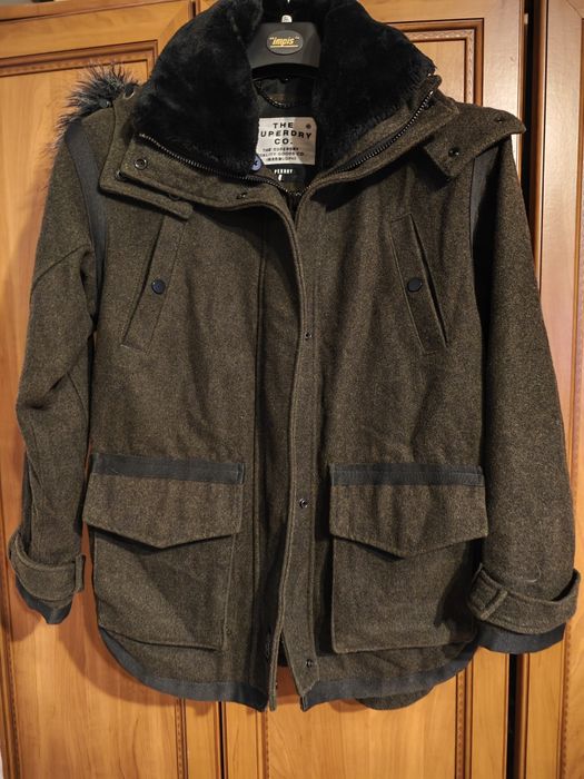 Kurtka z domieszką wełny Superdry