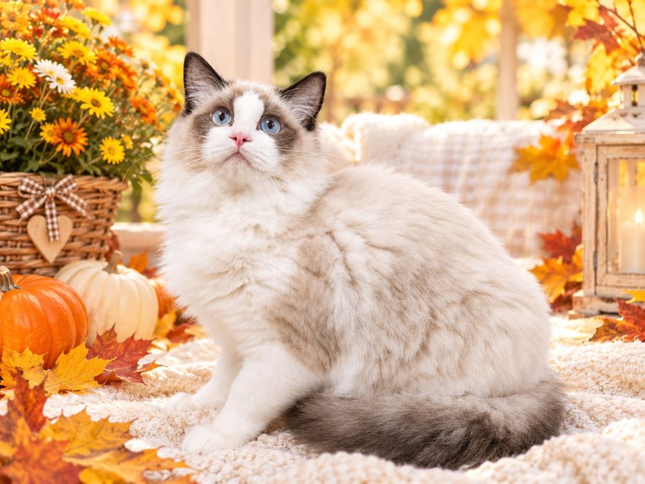 Ragdoll puchaty samiec