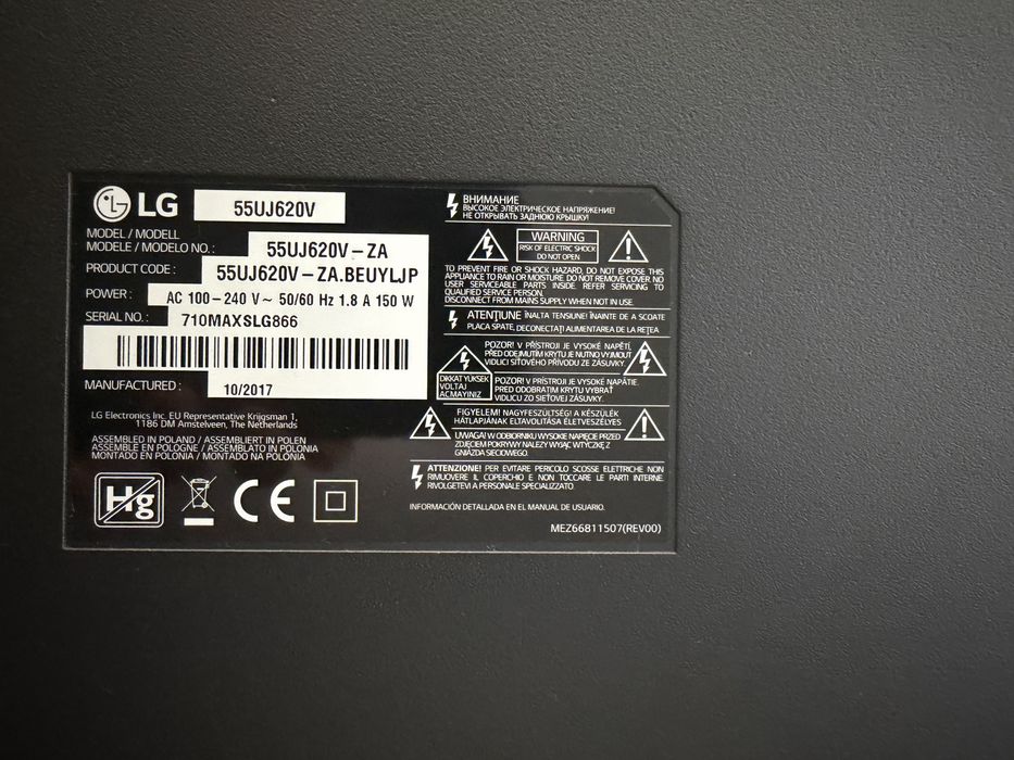 Smart TV LG de 55 Polegadas