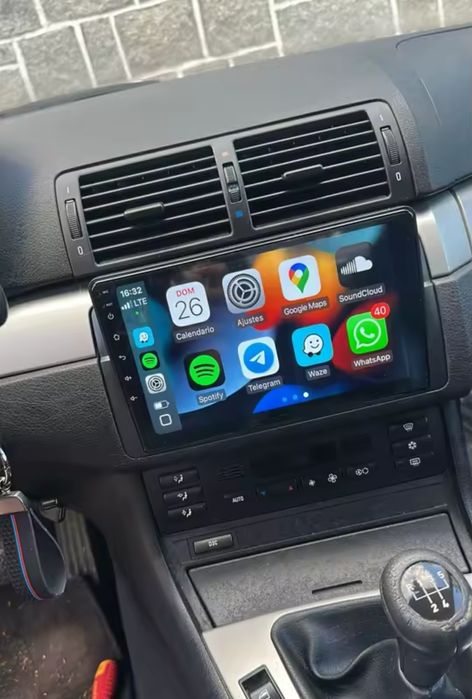 Radio 2 DIN Android 9" BMW E46 (4+32 GB) + Carplay e android auto
