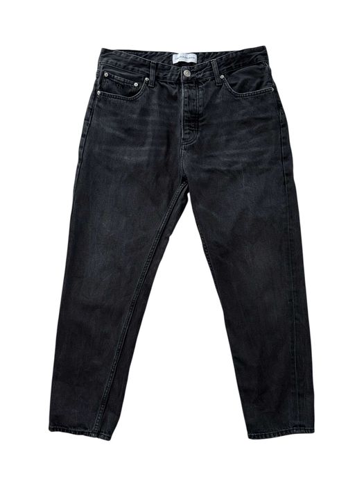 czarne jeansy calvin klein denim retro straight fit W33 loose