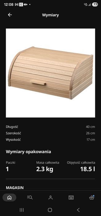 Chlebak Ikea, pojemnik na pieczywo