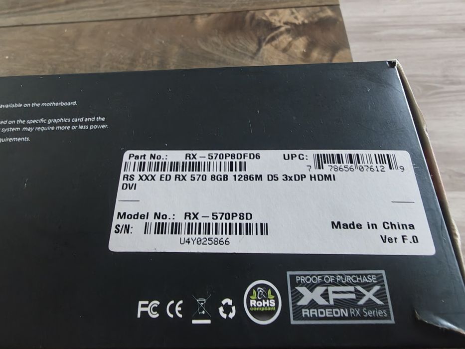 Karta graficzna XFX Radeon RX 570 RX-570P8DFD6 8 GB