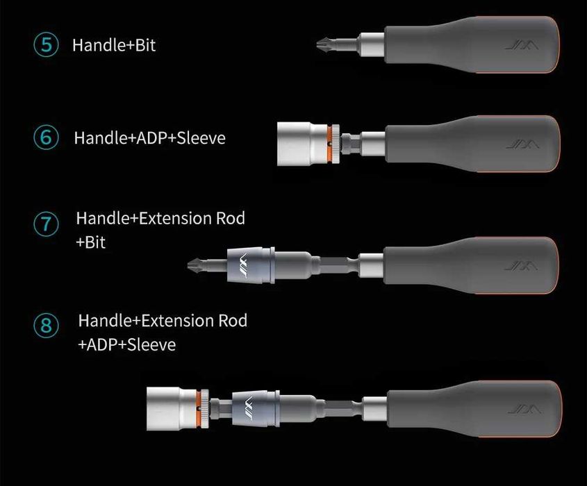 Отвертка + биты и насадки Xiaomi Jimi Home Screwdriver Set (JM-GNT41)