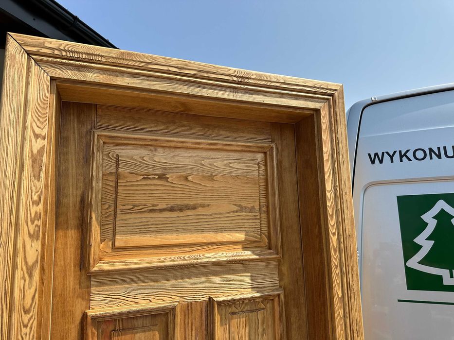 Drzwi wewnętrzne drewniane sosnowe szczotkowane postarzane olejowanie CAŁA POLSKA