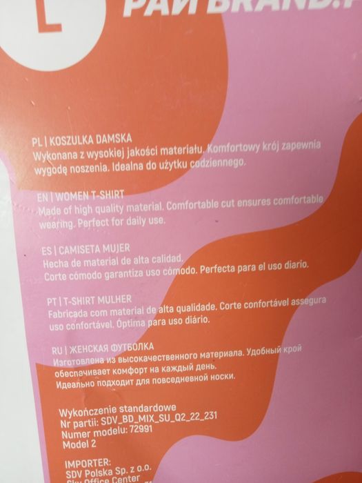 Koszulka damska L różowa