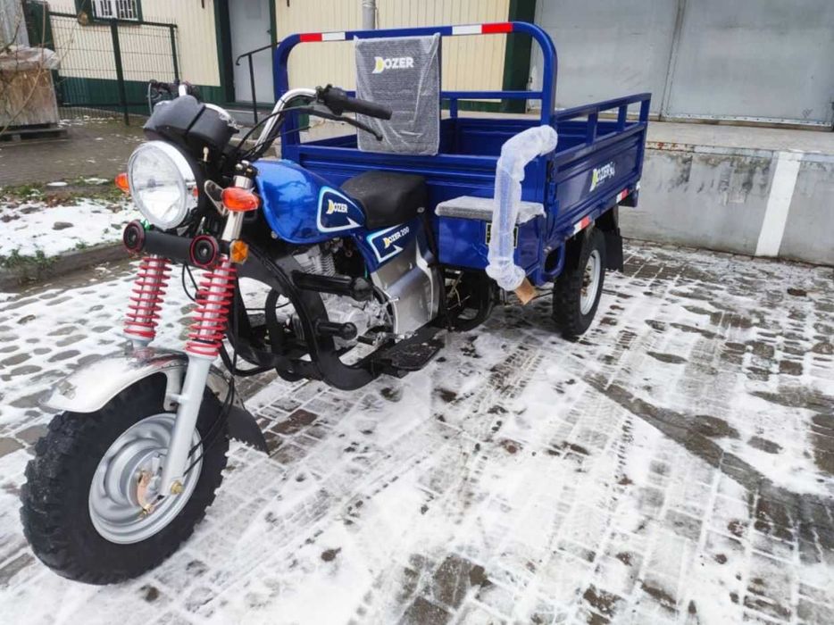Трицикл бензиновий 200 куб Дозер вантажний муравей Dozer без передплат