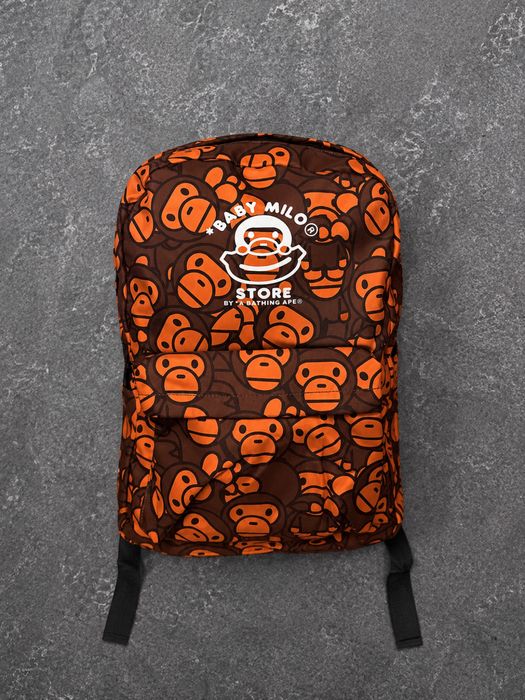 Рюкзак Bape monograme помаранчевого кольору