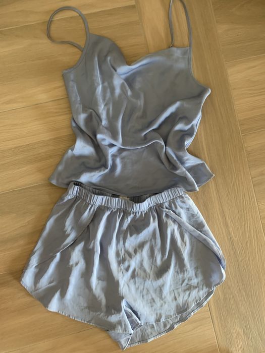 Niebieska pidzamka satynowa baby blue S Reserved