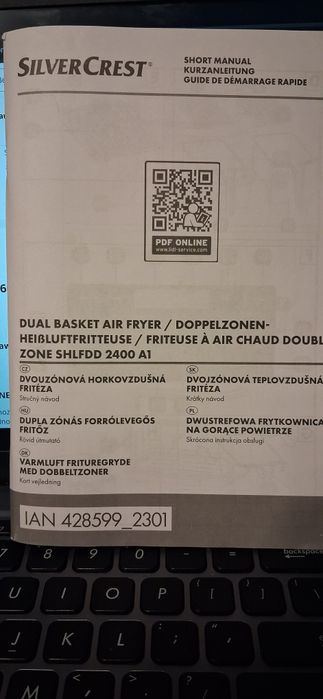 Dwustrefowy AIR FRYER SilverCrest 8,7l